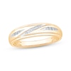 Thumbnail Image 1 of Adore Diamond Diagonal Women's Wedding Band 1/15 ct tw 10K Yellow Gold