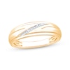 Thumbnail Image 1 of Adore Men's Diamond Diagonal Wedding Band 1/20 ct tw 10K Yellow Gold