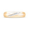 Thumbnail Image 3 of Adore Men's Diamond Diagonal Wedding Band 1/20 ct tw 10K Yellow Gold