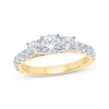 Thumbnail Image 0 of Round-Cut Diamond Three-Stone Engagement Ring 1-1/2 ct tw 14K Yellow Gold