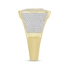 Thumbnail Image 2 of Men’s Round & Baguette-Cut Diamond Crown Signet Ring 1/2 ct tw 10K Yellow Gold