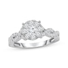 Thumbnail Image 1 of Adore Multi-Diamond Center Twist Engagement Ring 1 ct tw 14K White Gold