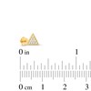 Thumbnail Image 4 of Cubic Zirconia Triangle Single Helix Stud 14K Yellow Gold - 18G 8MM