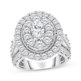 Lab-Created Diamonds by KAY Oval-Shaped Engagement Ring 5 ct tw 14K White Gold