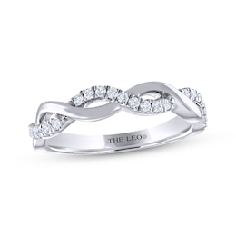 THE LEO Diamond Wedding Band 1/5 ct tw 14K White Gold