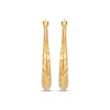 Thumbnail Image 1 of Diamond-Cut Tapered Puff Hoop Earrings 10K Yellow Gold 32.6mm