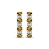Thumbnail Image 2 of Citrine & White Lab-Created Sapphire Hoop Earrings Sterling Silver