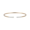Thumbnail Image 1 of Diamond Pavé Tip Cuff Bangle Bracelet 1/3 ct tw 10K Yellow Gold