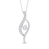 Thumbnail Image 1 of Threads of Love Diamond Swirl Necklace 1 ct tw 10K White Gold 18"
