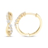 Thumbnail Image 3 of Diamond Twist Hoop Earrings 1/4 ct tw 10K Yellow Gold