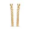 Thumbnail Image 2 of Hollow Oval Twist Hoop Earrings 17mm 14K Yellow Gold