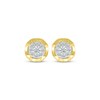 Thumbnail Image 2 of Multi-Diamond Stud Earrings 1/6 ct tw 10K Yellow Gold