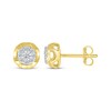 Thumbnail Image 3 of Multi-Diamond Stud Earrings 1/6 ct tw 10K Yellow Gold