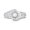 Thumbnail Image 3 of Adore Round-Cut Diamond Halo Bypass Engagement Ring 5/8 ct tw 14K White Gold