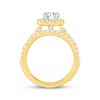 Thumbnail Image 3 of Adore Certified Round-Cut Lab-Grown Diamond Cushion-Shaped Halo Bridal Set 2-1/6 ct tw 14K Two-Tone Gold
