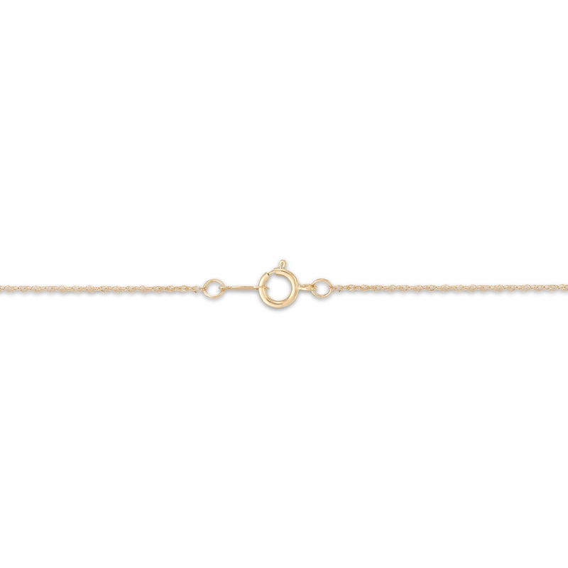 Main Image 4 of Diamond-Cut Fleur-de-Lis Cross Necklace 10K Yellow Gold 18"