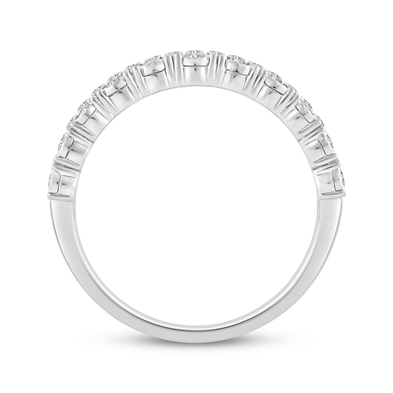 Main Image 3 of Adore Diamond Three-Row Anniversary Ring 1/2 ct tw 10K White Gold