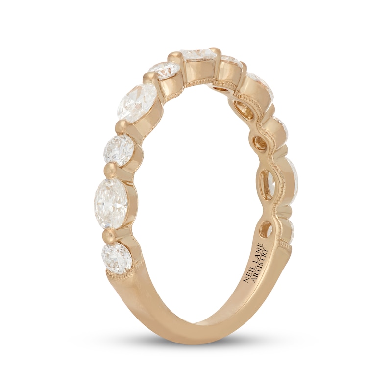 Main Image 2 of Neil Lane Artistry Oval & Round-Cut Lab-Grown Diamond Anniversary Ring 1 ct tw 14K Yellow Gold
