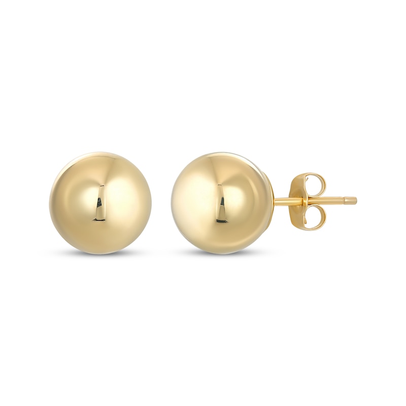 Main Image 1 of 8mm Ball Stud Earrings 14K Yellow Gold