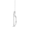 Thumbnail Image 3 of Diamond Tilted Heart Necklace 1/2 ct tw Sterling Silver 18"
