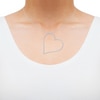 Thumbnail Image 4 of Diamond Tilted Heart Necklace 1/2 ct tw Sterling Silver 18"
