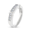 Thumbnail Image 2 of Men's THE LEO Prisma Diamond "X" Wedding Band 1/2 ct tw 14K White Gold