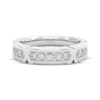 Thumbnail Image 3 of Men's THE LEO Prisma Diamond "X" Wedding Band 1/2 ct tw 14K White Gold