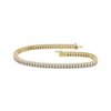 Thumbnail Image 1 of Men's Lab-Grown Diamond Square Link Tennis Bracelet 3 ct tw 10K Yellow Gold 8.5"