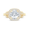 Thumbnail Image 4 of Monique Lhuillier Bliss Round-Cut Lab-Grown Diamond Cushion Halo Engagement Ring 2-1/3 ct tw 18K Yellow Gold