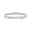 Thumbnail Image 1 of KAY Lab-Grown Diamonds Three-Row Bracelet 6 ct tw 10K White Gold 7"