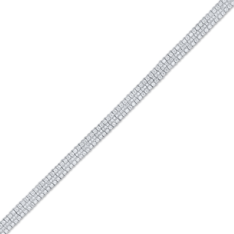 Main Image 2 of KAY Lab-Grown Diamonds Three-Row Bracelet 6 ct tw 10K White Gold 7"
