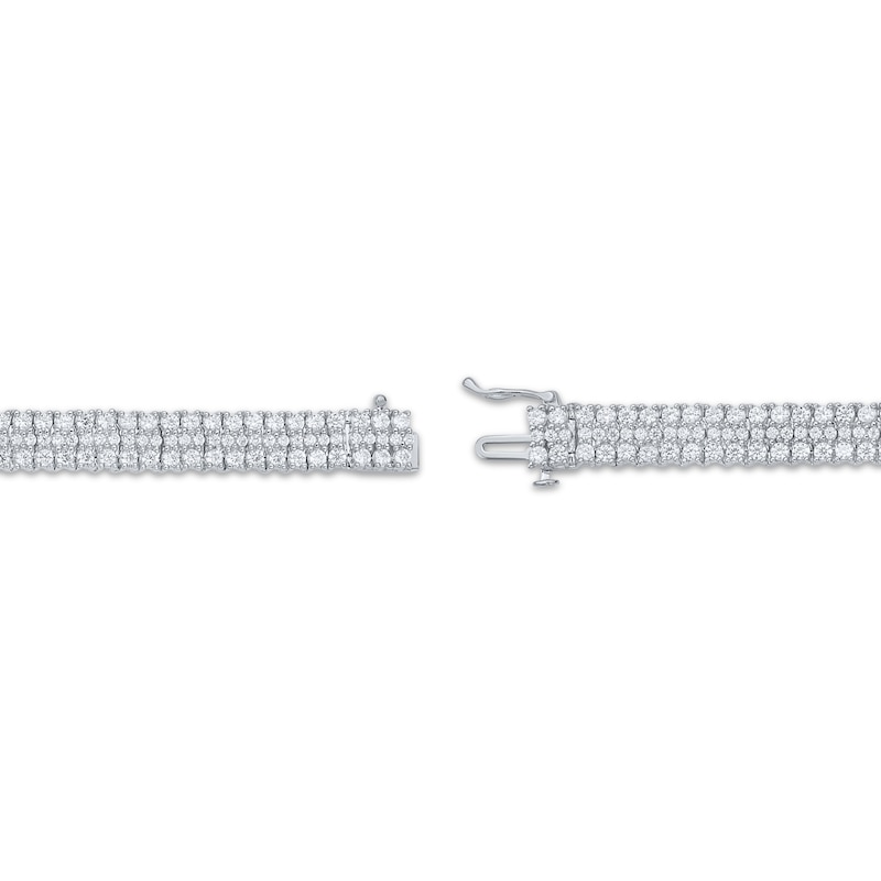 Main Image 3 of KAY Lab-Grown Diamonds Three-Row Bracelet 6 ct tw 10K White Gold 7"