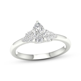 Adore Pear-Shaped Diamond Engagement Ring 3/4 ct tw 14K White Gold