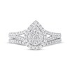 Thumbnail Image 3 of Adore Multi-Diamond Pear-Shaped Halo Bridal Set 3/4 ct tw 10K White Gold