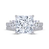 Thumbnail Image 3 of Adore Princess & Round-Cut Lab-Grown Diamond Three-Stone Bridal Set 4 ct tw 14K White Gold