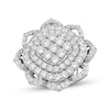Thumbnail Image 1 of Multi-Diamond Flower Ring 3 ct tw 10K White Gold