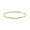 Thumbnail Image 5 of 3mm Silk Rope Chain Necklace & Bracelet Set Semi-Solid 10K Yellow Gold