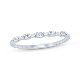 Lab-Grown Diamonds Anniversary Ring 1/20 ct tw 10K White Gold