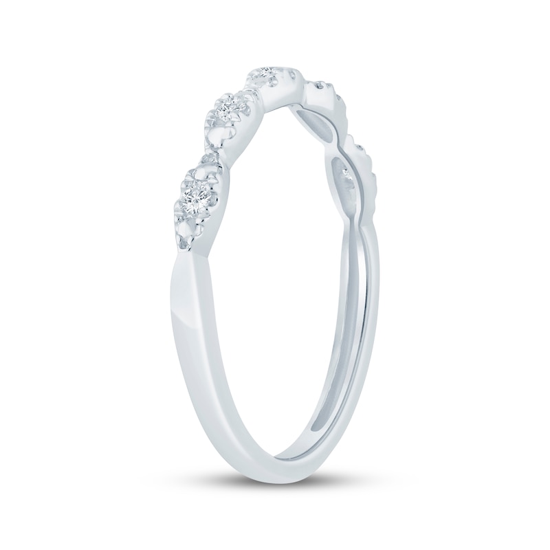 Main Image 2 of Lab-Grown Diamonds Anniversary Ring 1/20 ct tw 10K White Gold