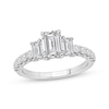 Thumbnail Image 1 of Memories Moments Magic Emerald-Cut Lab-Grown Diamond Three-Stone Engagement Ring 2 ct tw 14K White Gold