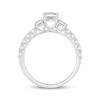 Thumbnail Image 3 of Memories Moments Magic Emerald-Cut Lab-Grown Diamond Three-Stone Engagement Ring 2 ct tw 14K White Gold