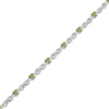 Thumbnail Image 2 of Peridot & White Lab-Created Sapphire Infinity Link Bracelet Sterling Silver 7.25"
