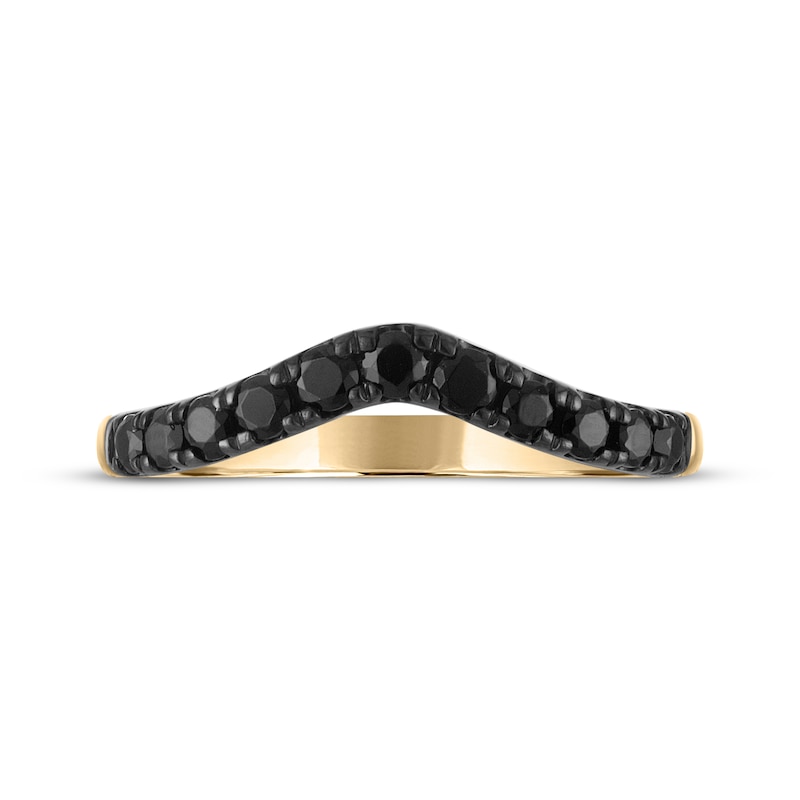 Main Image 3 of Adore Black Diamond Chevron Anniversary Ring 1/2 ct tw 14K Yellow Gold