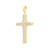 Thumbnail Image 2 of Diamond Wrapped Center Cross Charm 1/2 ct tw 10K Yellow Gold