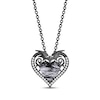 Thumbnail Image 1 of Disney Treasures The Nightmare Before Christmas Heart-Shaped Black Quartz & Diamond Necklace 1/15 ct tw Black Rhodium-Plated Sterling Silver 18"