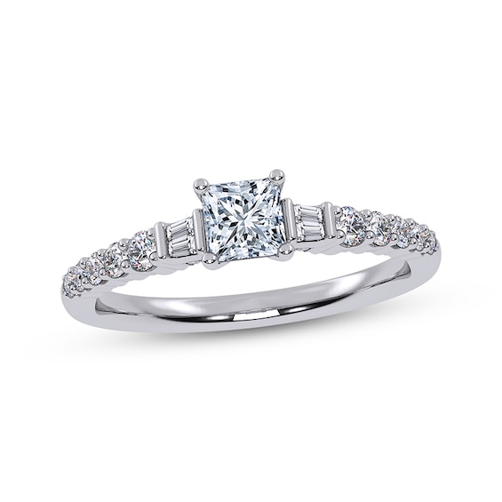 Adore Princess-Cut Diamond Engagement Ring 1/2 ct tw 14K White Gold