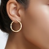 Thumbnail Image 3 of Twist Hoop Earrings 24K Yellow Gold Vermeil Sterling Silver 30mm