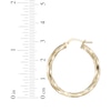 Thumbnail Image 4 of Twist Hoop Earrings 24K Yellow Gold Vermeil Sterling Silver 30mm
