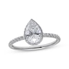 Thumbnail Image 1 of KAY Signature Collection Pear-Shaped Lab-Grown Diamond Halo Engagement Ring 1-1/2 ct tw 14K White Gold