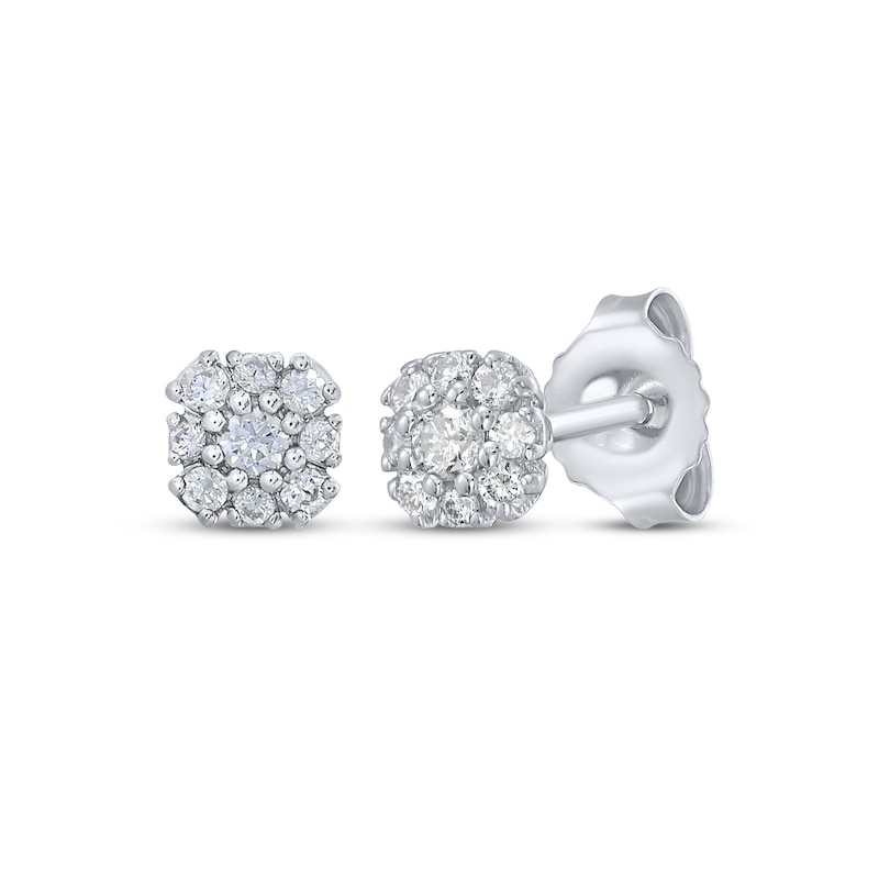 Main Image 1 of Diamond Fashion Stud Earrings 1/5 ct tw 10K White Gold